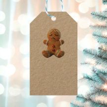 Etiquetas de regalo de la Cocina Kraft de Gingerbr