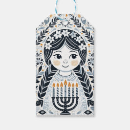 Etiquetas de regalo de la elegancia de Hanukkah Sa