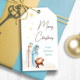 Etiquetas de regalo de la escena de la natividad