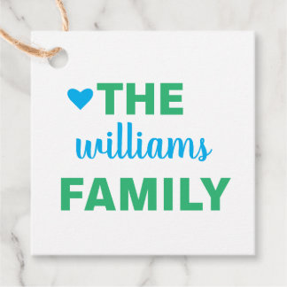 Etiquetas de regalo de la familia personalizado