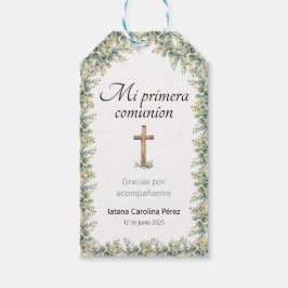 Etiquetas de regalo de la primera comunión Mi Prim