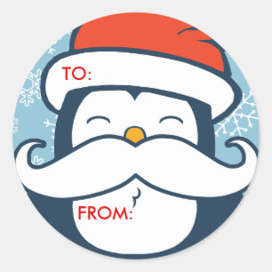 Etiquetas de regalo de la tendencia del bigote del