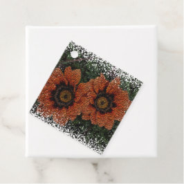 Etiquetas de regalo de las bolas de naranja Daisy