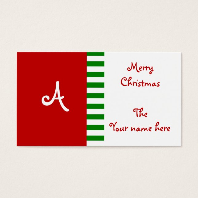 Etiquetas de regalo de monograma (Frente)