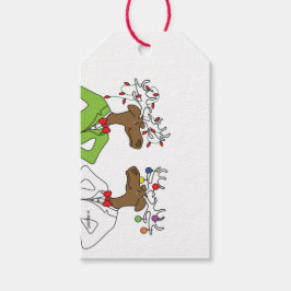 Etiquetas de regalo de Moose de vacaciones