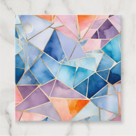 Etiquetas de regalo de mosaico de cristal colorido