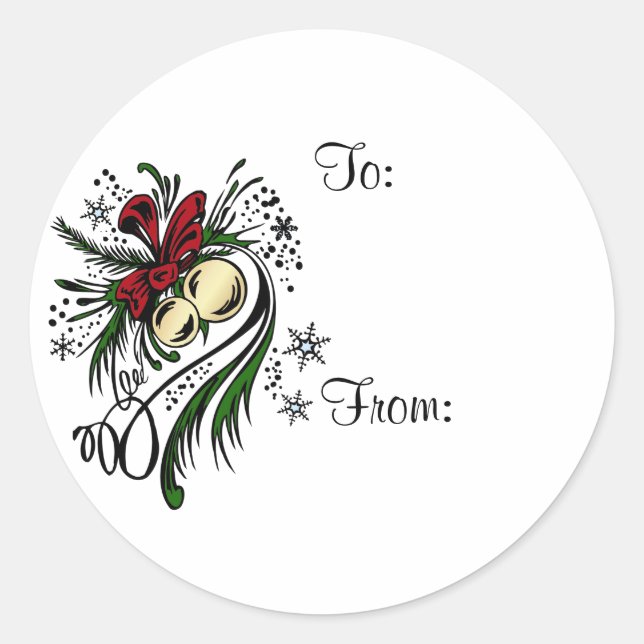 Etiquetas de regalo de Navidad (Anverso)