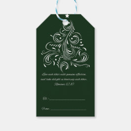 Etiquetas de regalo de Navidad cristiana