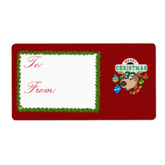 Etiquetas de Regalo de Navidad de Feliz