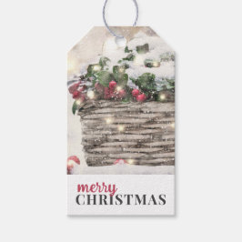 Etiquetas de regalo de Navidad de Holly Berries