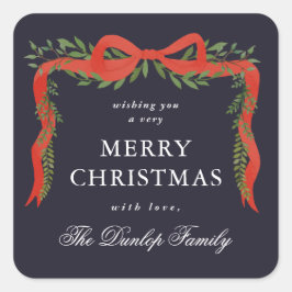 Etiquetas de regalo de Navidad de la Banda Roja de