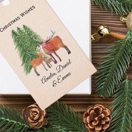 Etiquetas de regalo de Navidad de la familia de ci