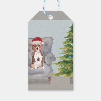 Etiquetas de regalo de Navidad de Pit Bull