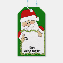 Etiquetas de regalo de Navidad de Santa María