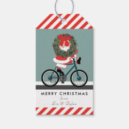 Etiquetas de regalo de Navidad para ciclismo