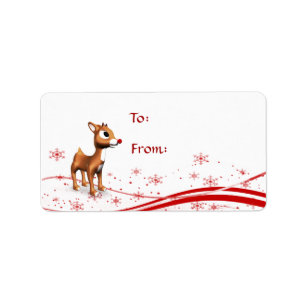 Etiquetas de regalo de Navidad para renos Personal