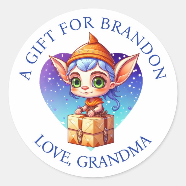 Etiquetas de regalo de Navidad personalizadas (Anverso)