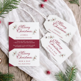 Etiquetas de regalo de Navidad personalizadas indi