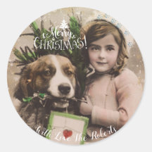 Etiquetas de regalo de navidad vintage