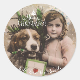 Etiquetas de regalo de navidad vintage