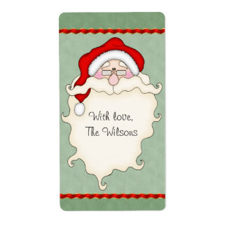 Etiquetas de regalo de Navidades de Santa