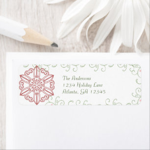 Etiquetas de regalo de Navidades Swirl Vintage Sno