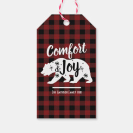 Etiquetas de regalo de Oso de Woodland Confort y A