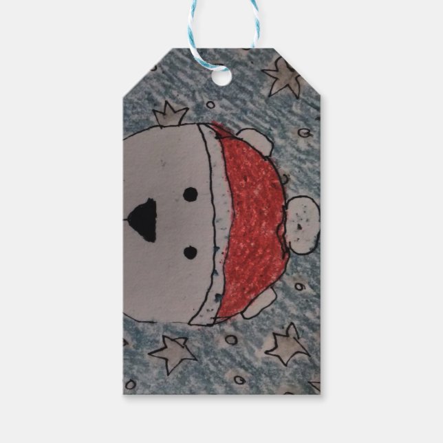 Etiquetas de regalo de oso polar (Anverso)