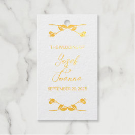 Etiquetas de regalo de papel de aluminio para boda