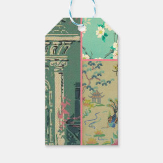 Etiquetas de regalo de papel pintado