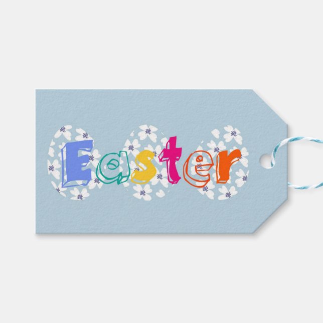 Etiquetas de regalo de Pascua (Frente (Horizontal))