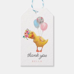 Etiquetas de regalo de pato, etiqueta de favor de 