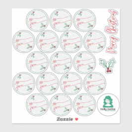 Etiquetas de regalo de Pegatina de nieve de vacaci