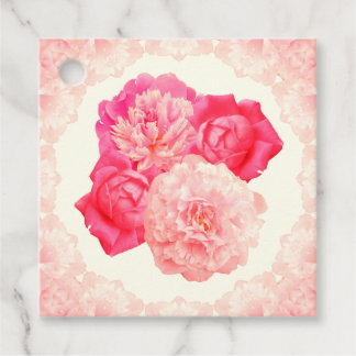 Etiquetas de regalo de Peonías y Rosas para Ocasio