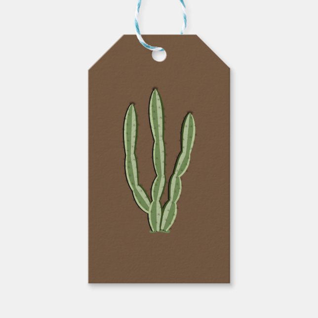 Etiquetas de regalo de Personalizado Cactus (Anverso)