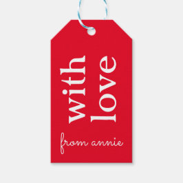 Etiquetas de regalo de Personalizado rojo