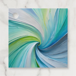 Etiquetas de regalo de pintura al óleo colorido
