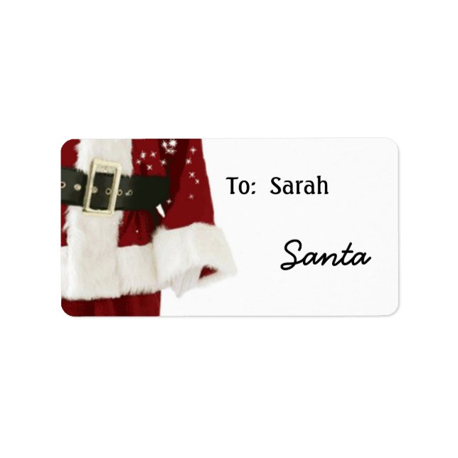 Etiquetas de regalo de Santa Claus (Frente)