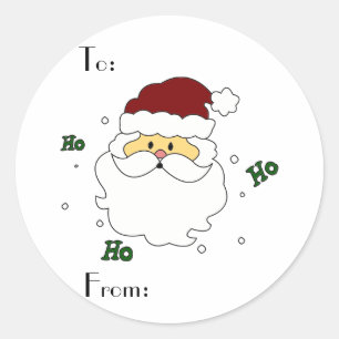 Etiquetas de regalo de Santa Claus