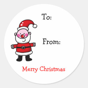 Etiquetas de regalo de Santa Claus para navidades