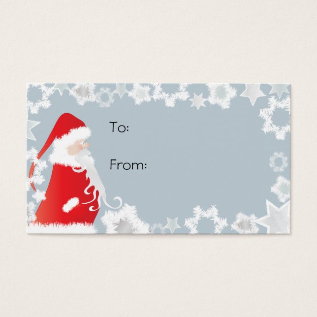 Etiquetas de regalo de Santa Clause (Frente)