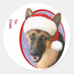 Etiquetas de regalo de Santa Hat Navidades del Pas