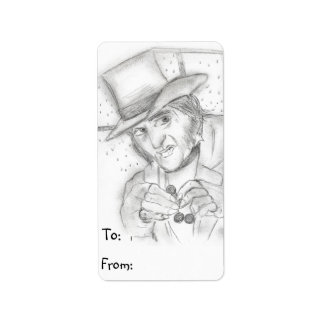 Etiquetas de regalo de Scrooge