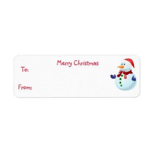 Etiquetas de regalo de Snowman