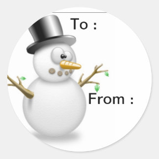 Etiquetas de regalo de Snowman