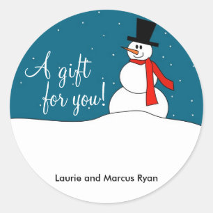Etiquetas de regalo de Snowman
