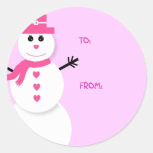 Etiquetas de regalo de Snowman