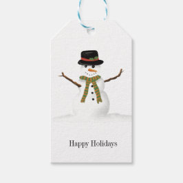 Etiquetas de regalo de snowman divertidas