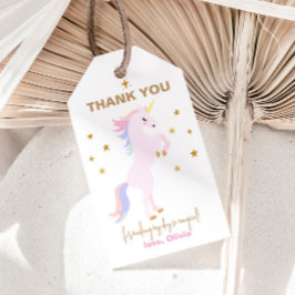 Etiquetas de regalo de Unicornio rosa, etiquetas d