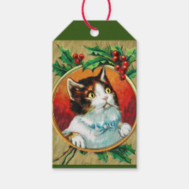 Etiquetas de regalo de vacaciones Kitty Navidades